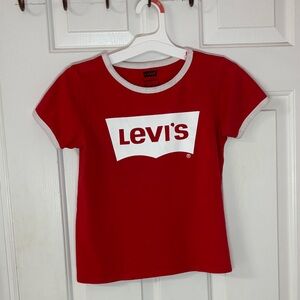 Levi's Kids Red Tee with White Trim